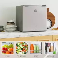 HOMCOM 46 Litre Lockable Countertop Fridge - Grey - 7