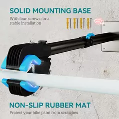 HOMCOM Bike Repair Stand, with Adjustable Clamp, Black - 5