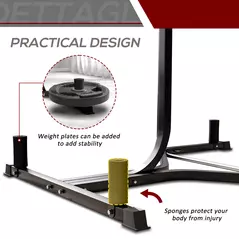 HOMCOM Adjustable Freestanding Speedbag, Punch Bag Hanger, Black - 7