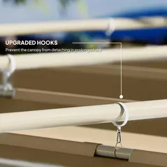 Outsunny 3 x 3m Retractable Roof Metal Pergola - Black - 5