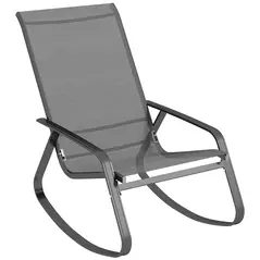 Outsunny Rocking Garden Chair - Grey - 1