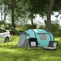 Outsunny 40L Car Refrigerator, Portable Compressor Cooler Box, Fridge Freezer w/ Inner LED Light, Foldable Handles, Cup Holders, 12/24V DC and 110-240V AC for Campervan RV Boat Travel Down to -20℃ - 9