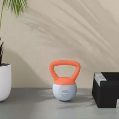 SPORTNOW 4KG Soft Kettlebell, Kettlebell with Non-Slip Handle for Home Gym, Weight Lifting, Strength Training, Orange/Grey - 7