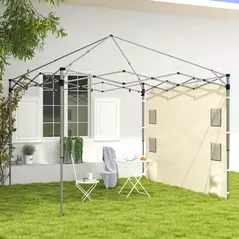 Outsunny 195 x 295cm Replacement Gazebo Sidewall - Beige - 2
