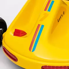 AIYAPLAY 6V Electric Go Kart for Kids with Music, Light, Horn, for 3-5 Years, Yellow - 8