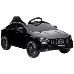 AIYAPLAY Mercedes-Benz AMG CLA 45 Licensed 12V Kids Electric Car Ride on Car w/ Remote, Suspension Lights Music Horn - Black - 1