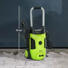 Outsunny 1800W 150-Bar Pressure Washer, with Adjustable Nozzle - Green - 3