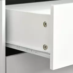 HOMCOM Bedside Table, Bedside Cabinet with 2 Drawers, Side End Table with Pine Wood Legs for Bedroom Living Room, White - 7