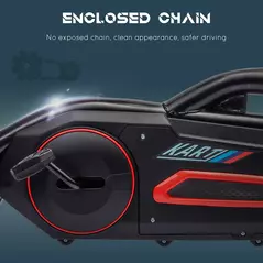 HOMCOM Kids Pedal Go Kart, with Adjustable Seat, EVA Wheels, Seat, Handbrake - Red - 8