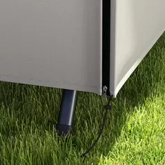 Outsunny 205 x 124cm Three-Seater Swing Chair Protective Cover Grey - 9