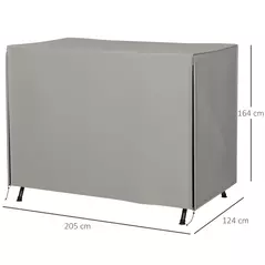 Outsunny 205 x 124cm Three-Seater Swing Chair Protective Cover Grey - 3