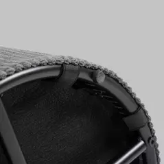 HOMCOM 40cm Round Storage Ottoman, Corduroy Footstool with Removable Lid and Legs, Vanity Stool for Living Room, Bedroom, Grey - 8