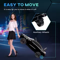 AIYAPLAY Mercedes-Benz AMG CLA 45 Licensed 12V Kids Electric Car Ride on Car w/ Remote, Suspension Lights Music Horn - Black - 5