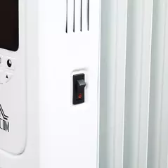 HOMCOM 1500W Digital Oil Filled Radiator, 7 Fin, Portable Electric Heater with LED Display, 24-Hour Timer, 3 Heat Settings, Safety Cut-Off and Remote Control, White - 8