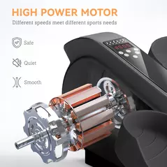 SPORTNOW Under Desk Elliptical Machine, Seated Pedal Exerciser, Mini Electric Elliptical Machine for Seniors with LCD Monitor, Remote Control and 10 Adjustable Speed, Quiet & Portable, Black - 8