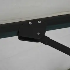 Outsunny 3(m) LED Cantilever Parasol Garden Sun Umbrella w/ Cross Base and Solar Lights Grey - 9