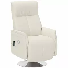 HOMCOM 10-Point Massage Recliner Armchair - Cream - 1