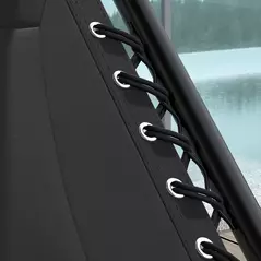 Outsunny Zero Gravity Lounger Chair Set of 2, Folding Reclining Patio Chair with Shade Cover, Padded Seat, Cup Holder, Soft Cushion and Headrest for Poolside, Camping, Black - 9