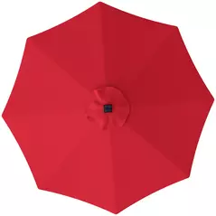 Outsunny 3 m Replacement Parasol Canopy with Top Vent, UPF 50+ Garden Parasol Replacement Canopy, 8 Rib Parasol Cover Replacement Fits Various Frames, Red - 1