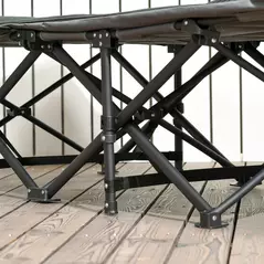 Outsunny Foldable Camp Bed, Padded Patio Camping Bed with Carry Bag, Magazine Bag and Cup Holder for Outdoor, Garden, Grey - 9