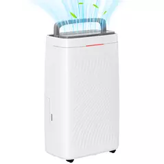 HOMCOM 16L Multi-Mode Dehumidifier, with Wheels - White - 1