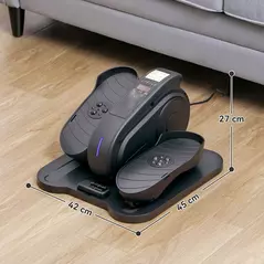 SPORTNOW Under Desk Elliptical Machine, Seated Pedal Exerciser, Mini Electric Elliptical Machine for Seniors with LCD Monitor, Remote Control and 10 Adjustable Speed, Quiet & Portable, Black - 3