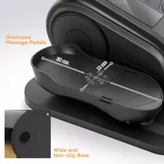 SPORTNOW Under Desk Elliptical Machine, Seated Pedal Exerciser, Mini Electric Elliptical Machine for Seniors with LCD Monitor, Remote Control and 10 Adjustable Speed, Quiet & Portable, Black - 7