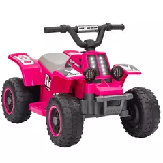 AIYAPLAY 6V Electric Quad Bike for Kids, Ride On ATV w/ Forward/Reverse, Headlights, for Ages 18-36 Months, Pink - 1