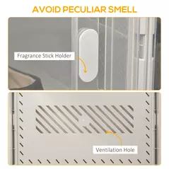 HOMCOM 8PCS Clear Shoe Box, Plastic Stackable Shoe Storage Box for UK/EU Size up to 12/46 with Magnetic Door for Women/Men, 28 x 36 x 21 cm - 5