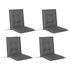Outsunny Set of Four Padded Garden Seat Cushions - Light Grey - 1
