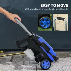 Outsunny 1800W 150-Bar Pressure Washer, with Adjustable Nozzle - Blue - 8