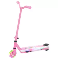 AIYAPLAY Electric Scooter for Kids Aged 4-7 Years, with Flashing LED Lights, Rear Auxiliary Wheels, Pink - 1