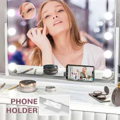 HOMCOM 14 LED bulb Tabletop Makeup Mirror, with Adjustable Settings - 7