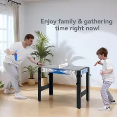 SPORTNOW 5-in-1 Multi Games Table, with Pool, Table Tennis, Basketball, Hockey, Archery, Blue - 6