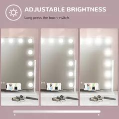 HOMCOM 14 LED bulb Tabletop Makeup Mirror, with Adjustable Settings - 5
