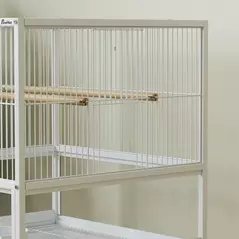 PawHut Bird Cage with Rolling Stand, Acrylic Viewing Panels, Storage Shelf, for Budgie, Parakeet, 48 x 46 x 83 cm - 9