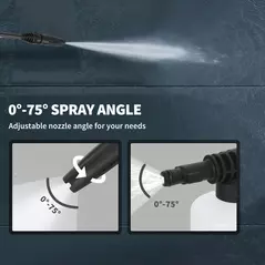 Outsunny 1800W 150-Bar Pressure Washer, with Adjustable Nozzle - Blue - 5