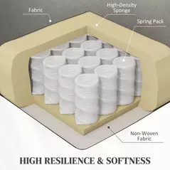 HOMCOM Recliner Armchair with Thick Padded Spring Cushion, Microfibre Manual Reclining Chair with Adjustable Leg Rest, Side Pockets for Living Room, Bedroom, Light Grey - 5