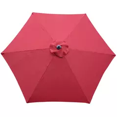 Outsunny 2.8m Garden Parasol Umbrella, Round Outdoor Market Table Umbrella Sun Shade Canopy, Wine Red - 7