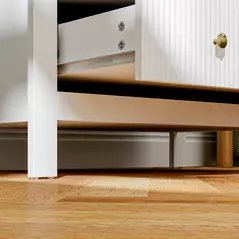 HOMCOM Elegant Chest of Five Drawers - White - 9