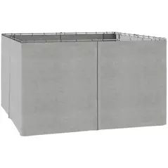 Outsunny 4 Pack Replacement Gazebo Curtains Privacy Panel for Most 3 x 4m Gazebo Canopy Pavillion Outdoor Shelter Sidewalls Accessories Light Grey - 1