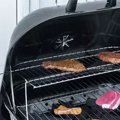 Outsunny Portable BBQ Charcoal Grill with 2 Wheels and Cooking Utensils, Smoker Grill with Lid for Outdoor Barbecues, Camping, Picnic, Courtyard - 8