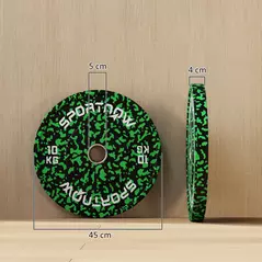 SPORTNOW Olympic Weight Plates with 5cm Holes, for Weight Lifting, 2 x 10kg - 3