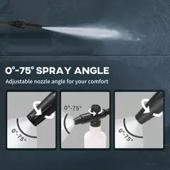 DURHAND 1800W High Pressure Washer, 150 Bar Pressure, 510 L/h Flow, High-Performance Portable Power Washer Jet Wash Cleaner with 6M Hose and Hose Reel for Garden, Car, Furniture, Yellow - 5