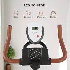 SPORTNOW Quiet Stationary Exercise Bike with Adjustable Resistance, Seat, Black - 7