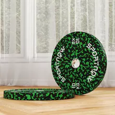 SPORTNOW Olympic Weight Plates with 5cm Holes, for Weight Lifting, 2 x 10kg - 7