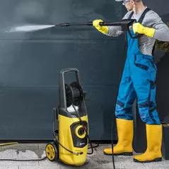 DURHAND 1800W High Pressure Washer, 150 Bar Pressure, 510 L/h Flow, High-Performance Portable Power Washer Jet Wash Cleaner with 6M Hose and Hose Reel for Garden, Car, Furniture, Yellow - 2