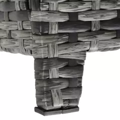 Outsunny 130 L Rattan Garden Storage Box, with Seat - Mixed Grey - 7