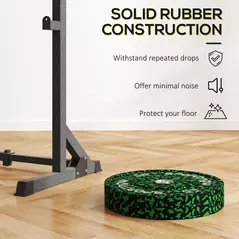 SPORTNOW Olympic Weight Plates with 5cm Holes, for Weight Lifting, 2 x 10kg - 4