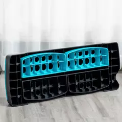 HOMCOM Aerobic Step with 3-Level Adjustable Heights for Home, Office Exercise, Black and Blue - 8